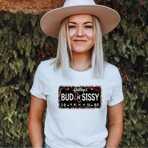 Gilleys Urban Cowboy Bud‎ and Sissy Graphic T-shirt Unisex Sizing